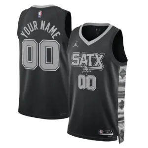 Muški Dres San Antonio Spurs Jordan Personalizacija Statement Edition Swingman Crna