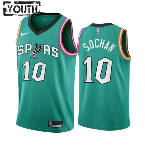 Nike Dječji Dres San Antonio Spurs Jeremy Sochan 10 City Edition 2022/23 Swingman Teal Nike Dječji Dres San Antonio Spurs Jeremy Sochan 10 City Edition 2022/23 Swingman Teal