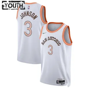 Nike Dječji Dres San Antonio Spurs Keldon Johnson City Edition 2023/24 Swingman Bijela