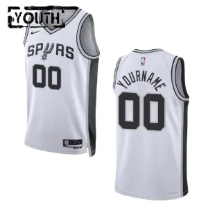 Nike Dječji Dres San Antonio Spurs Personalizacija Association Edition Swingman Bijela