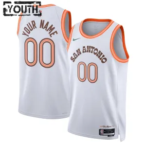 Nike Dječji Dres San Antonio Spurs Personalizacija City Edition 2023/24 Swingman Bijela