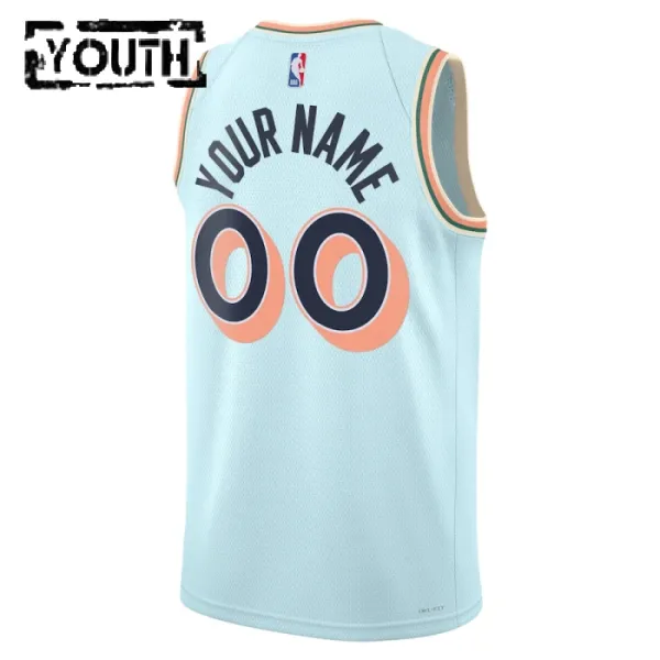 Nike Dječji Dres San Antonio Spurs Personalizacija City Edition 2024/25 Swingman Plava