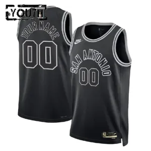 Nike Dječji Dres San Antonio Spurs Personalizacija Classic Edition 2022/23 Swingman Crna