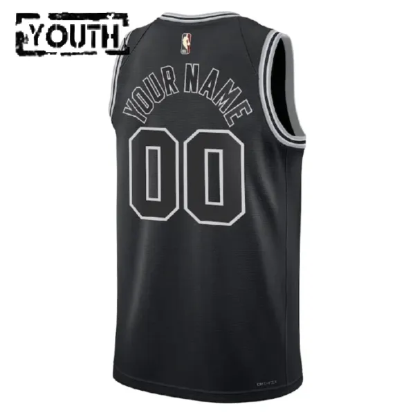 Nike Dječji Dres San Antonio Spurs Personalizacija Classic Edition 2022/23 Swingman Crna