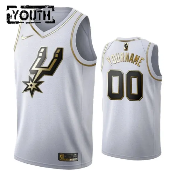 Nike Dječji Dres San Antonio Spurs Personalizacija Golden Edition Swingman Bijela Nike Dječji Dres San Antonio Spurs Personalizacija Golden Edition Swingman Bijela