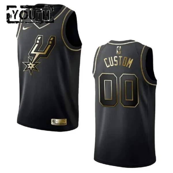 Nike Dječji Dres San Antonio Spurs Personalizacija Golden Edition Swingman Crna Nike Dječji Dres San Antonio Spurs Personalizacija Golden Edition Swingman Crna