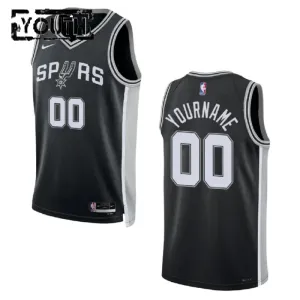 Nike Dječji Dres San Antonio Spurs Personalizacija Icon Edition Swingman Crna