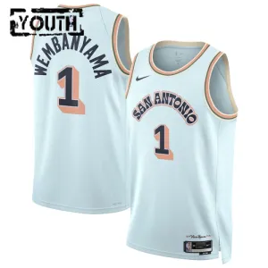 Nike Dječji Dres San Antonio Spurs Victor Wembanyama City Edition 2024/25 Swingman Plava