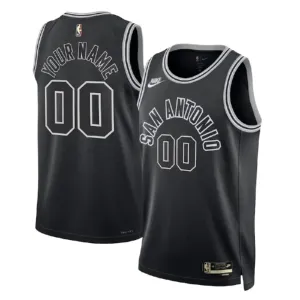 Nike Muški Dres San Antonio Spurs Personalizacija Classic Edition 2022/23 Swingman Crna