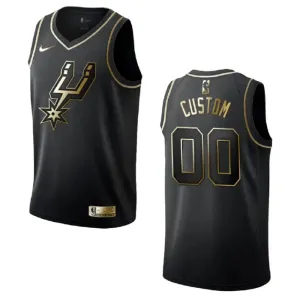 Nike Muški Dres San Antonio Spurs Personalizacija Golden Edition Swingman Crna