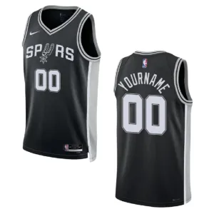 Nike Muški Dres San Antonio Spurs Personalizacija Icon Edition Swingman Crna