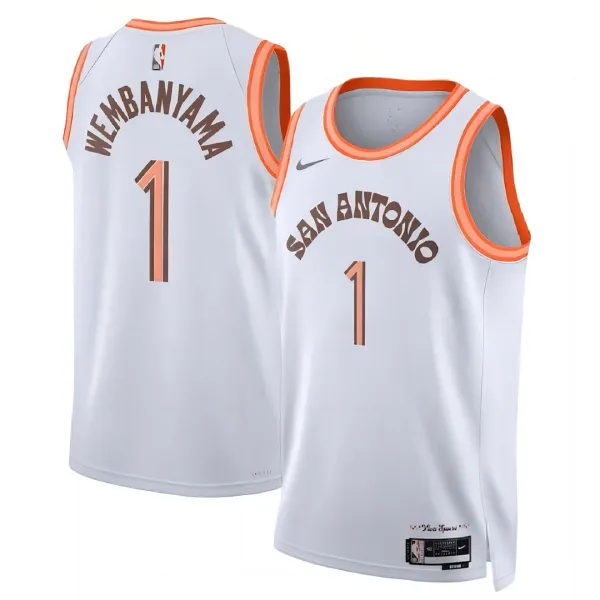 Nike Muški Dres San Antonio Spurs Victor Wembanyama 1 City Edition 2023/24 Swingman Bijela Nike Muški Dres San Antonio Spurs Victor Wembanyama 1 City Edition 2023/24 Swingman Bijela
