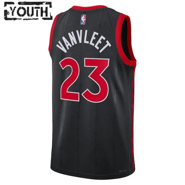 Dječji Dres Toronto Raptors Jordan Fred Vanvleet 23 Statement Edition Swingman Crna