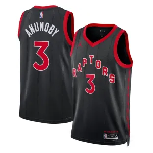 Muški Dres Toronto Raptors Jordan OG Anunoby 3 Statement Edition Swingman Crna