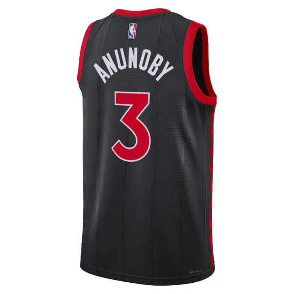 Muški Dres Toronto Raptors Jordan OG Anunoby 3 Statement Edition Swingman Crna