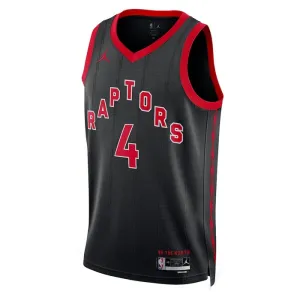 Muški Dres Toronto Raptors Jordan Scottie Barnes 4 Statement Edition Swingman Crna