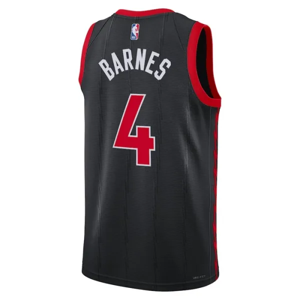 Muški Dres Toronto Raptors Jordan Scottie Barnes 4 Statement Edition Swingman Crna