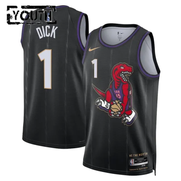 Nike Dječji Dres Toronto Raptors Grady Dick City Edition 2024/25 Swingman Crna Nike Dječji Dres Toronto Raptors Grady Dick City Edition 2024/25 Swingman Crna