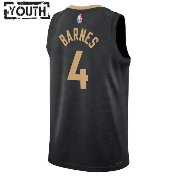 Nike Dječji Dres Toronto Raptors Scottie Barnes 4 City Edition 2022/23 Swingman Crna