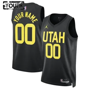 Dječji Dres Utah Jazz Jordan Personalizacija Statement Edition Swingman Crna