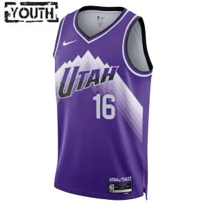 Nike Dječji Dres Utah Jazz Simone Fontecchio City Edition 2023/24 Swingman Ljubičasta