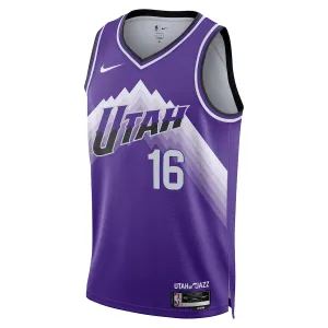 Nike Muški Dres Utah Jazz Simone Fontecchio City Edition 2023/24 Swingman Ljubičasta