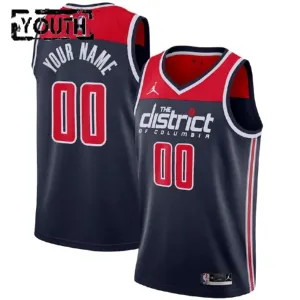 Dječji Dres Washington Wizards Jordan Personalizacija Statement Edition Swingman Crna
