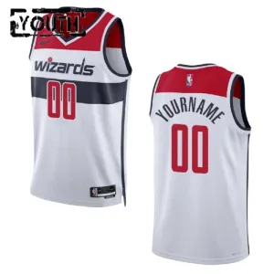 Nike Dječji Dres Washington Wizards Personalizacija Association Edition Swingman Bijela