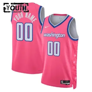 Nike Dječji Dres Washington Wizards Personalizacija City Edition 2022/23 Swingman RužIčasta