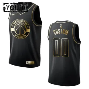 Nike Dječji Dres Washington Wizards Personalizacija Golden Edition Swingman Crna
